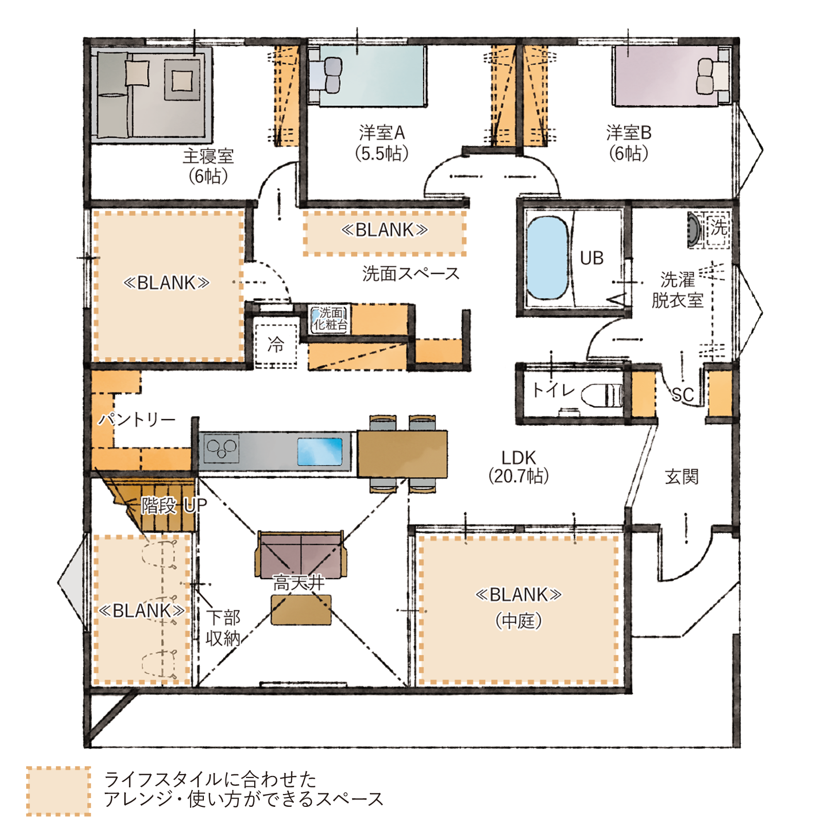 規格住宅 COURT⁺｜平屋と中庭がある暮らし｜栃木県・福島県で規格住宅ならESSE